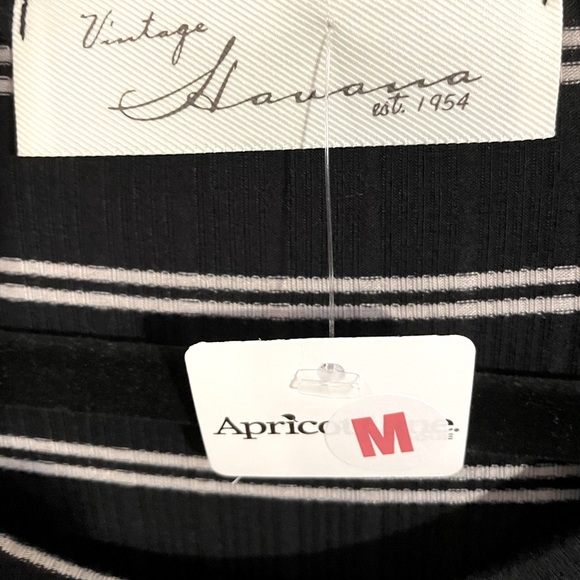 Vintage Havana Striped Top Ruffle Slit Sleeve Sz M - Picture 3 of 6